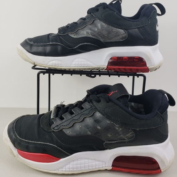 NIKE JORDAN AIR MAX 200 BLACK/GYM
RED-WHITE (GS) - Picture 1 of 11